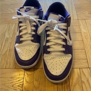 Nike Men's Purple and White Sneakers - Size 10.5